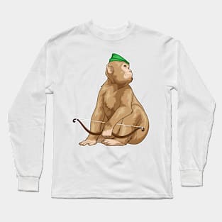 Monkey Archer Bow Long Sleeve T-Shirt